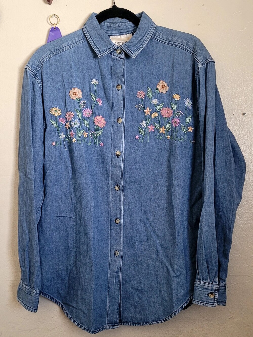 Vintage Embroidered Denim Shirt